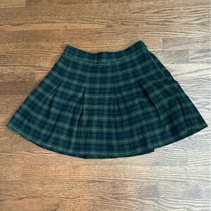 Hollister Pleated Plaid Green Women's Skirt size M